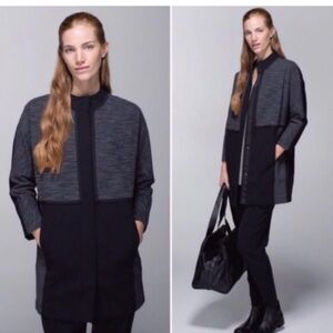 Lululemon Cocoon Coat | Small | Heathered Gray Wool Blend | Minimalist Jacket